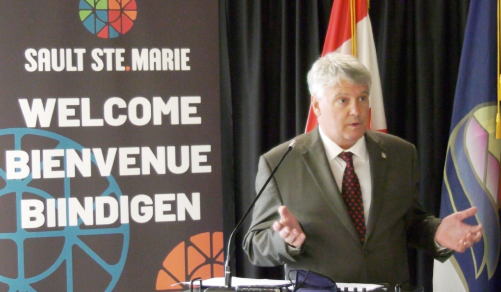 Sault Ste. Marie MP Terry Sheehan announced Thursday at city hall $500,000 from FedNor to attract and retain newcomers through the government's Rural and Northern Immigration Pilot program, or RNIP. (Mike McDonald/CTV News)