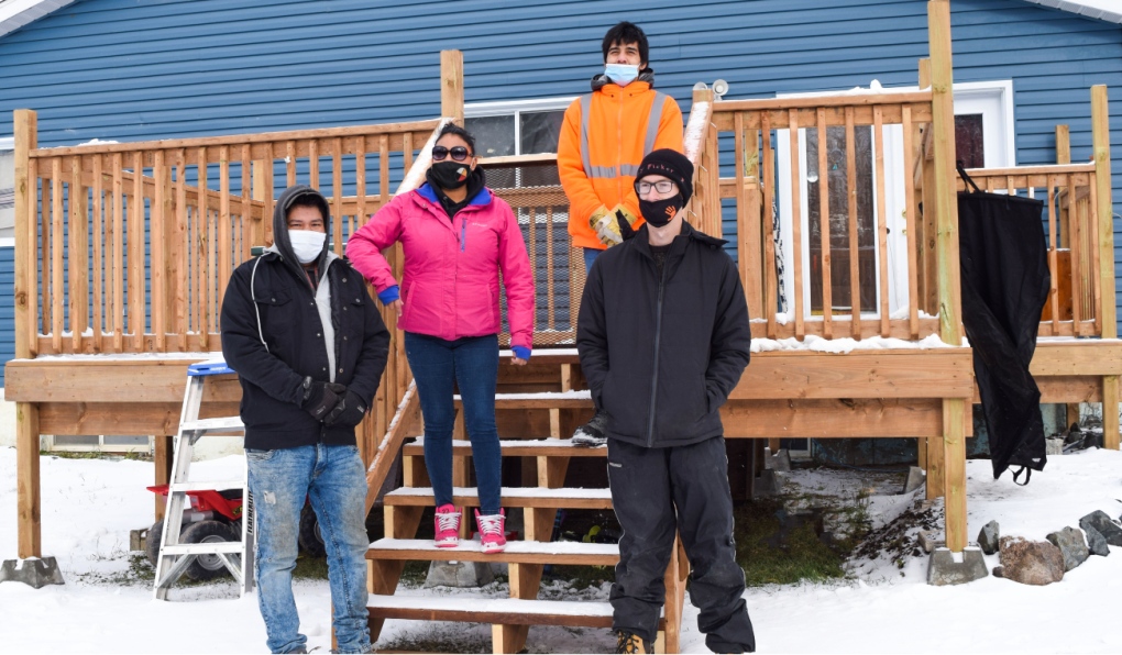 Northern College, Keepers of the Circle, and Taykwa Tagamou Nation have partnered to deliver a community-led skilled trades pre-employment training program that helped elders with basic renovations to their homes. (Supplied)