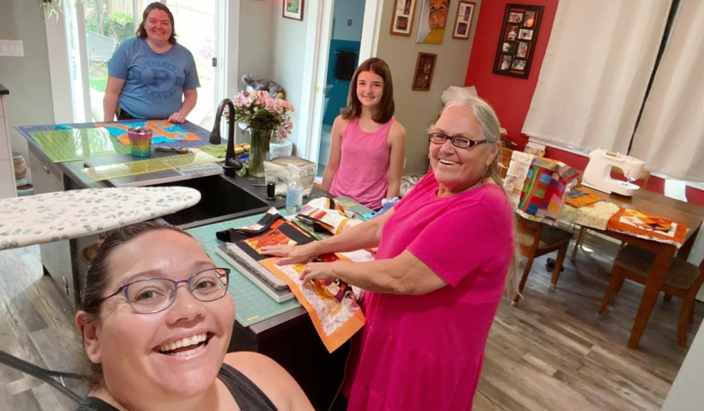 After the discovery of 215 children’s bodies in Kamloops B.C., Vanessa Genier of Timmins decided to use her passion for quilting to support other Indigenous people. (Photo courtesy of Vanessa Genier)