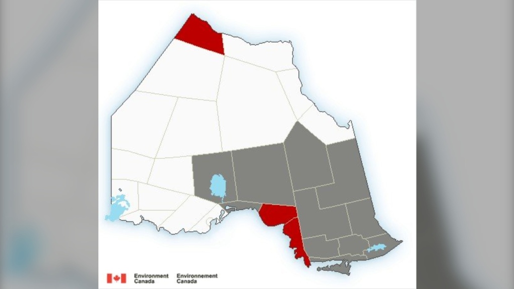 (Environment Canada - Ontario North Alert Map Jan.22/22)
