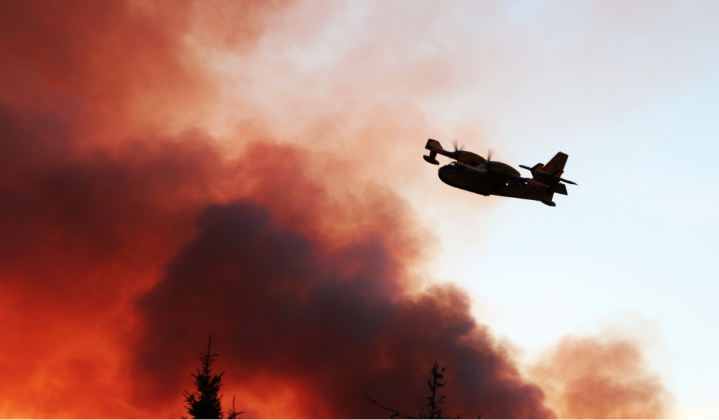 A new forest fire was reported Thursday afternoon in Chisholm Township near Powassan. (Photo from Ontario Forest fires))