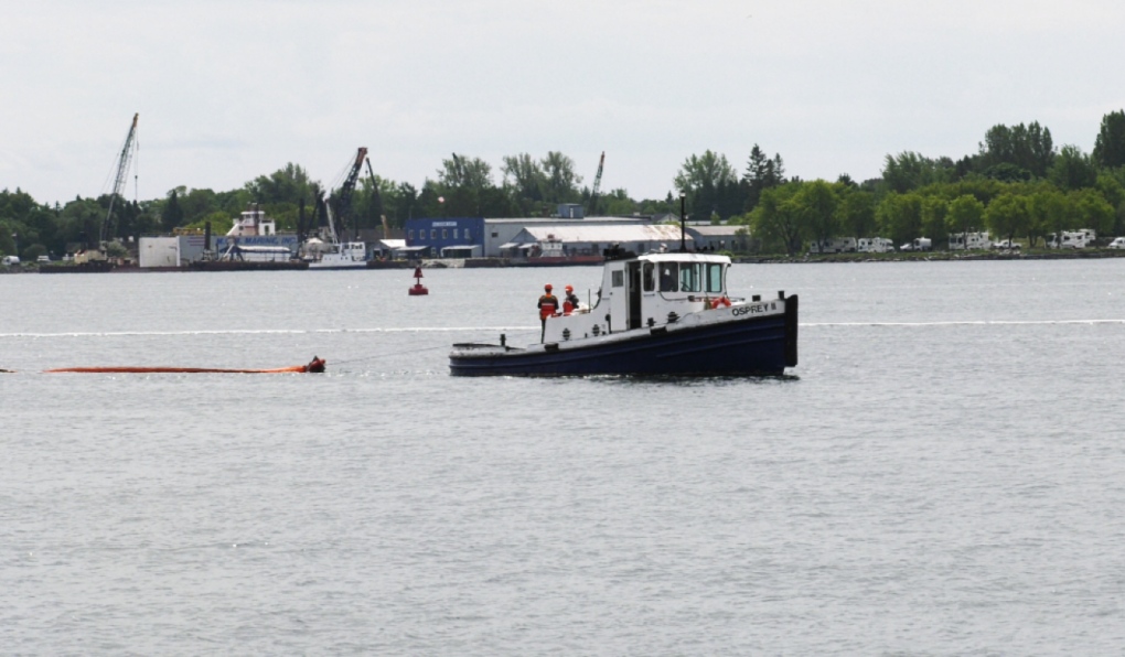Algoma Public Health is lifting the water advisory for all users of the St. Marys River, the health unit said Tuesday in a news release. About 20,000 litres of gear oil spilled into the river June 9. (File)