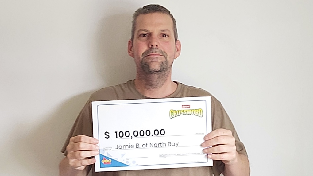 Jamie Bovey of North Bay won the top prize in the Instant Crossword lottery game. (Ontario Lottery and Gaming Corporation)