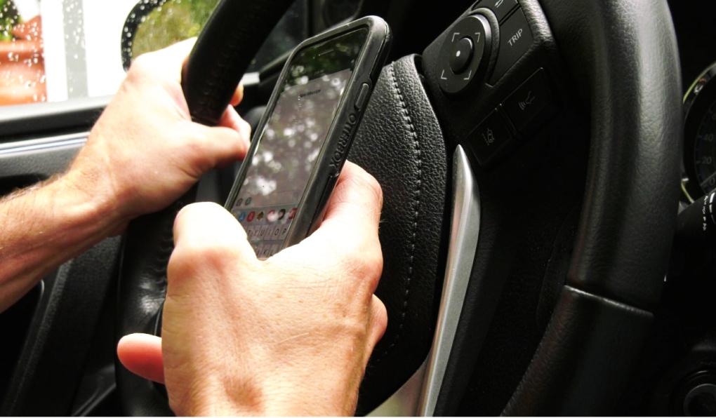 Timmins police officials say distracted driving leads the pack when it comes the big four driving infractions, along with speeding, impaired driving and lack of seatbelt use. (Lydia Chubak/CTV News). 
