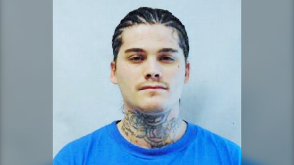 Jeffery Avery, 25, is a Caucasian male, six feet tall, 149 pounds with brown hair and hazel eyes. He has tattoos on his neck, as well as 'Avery,' 'Roses' and 'Timeless,' and praying hands on his right forearm. He has a star and 'family' on his left forearm. (Supplied)