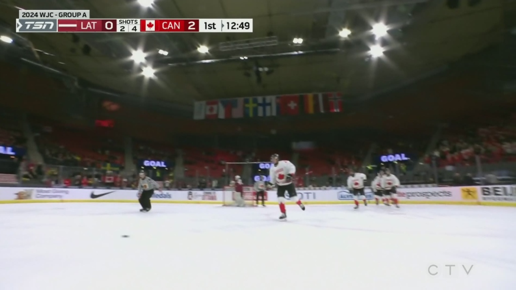 Canada easily handled Latvia