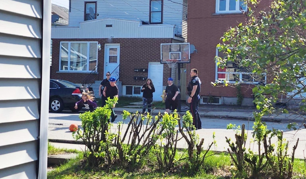 Police respond to noise complaint, end up playing basketball with