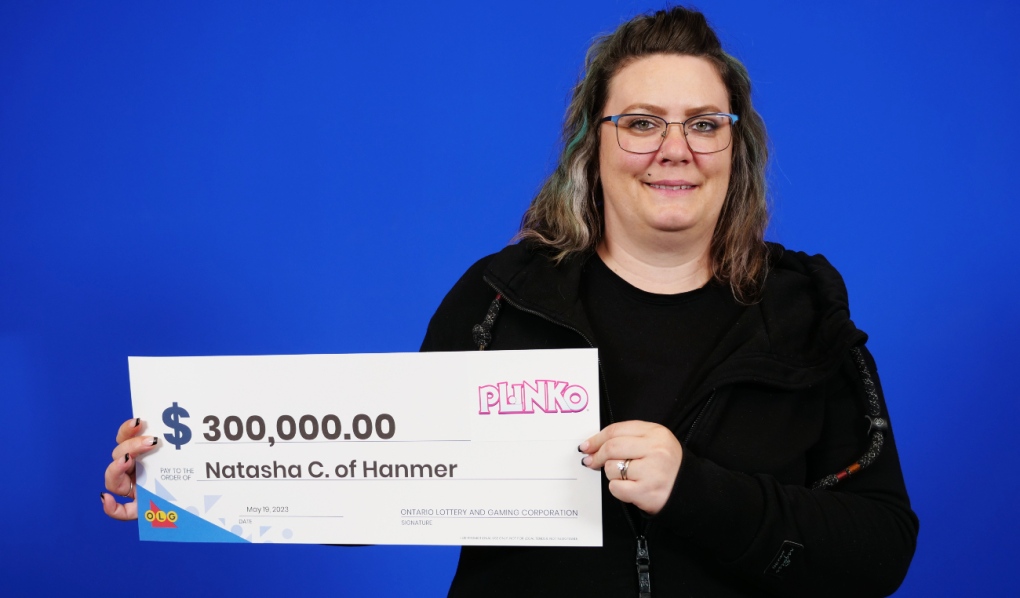 Natasha Campbell of Hanmer is celebrating after winning a $300,000 prize with Instant Plinko. (Supplied)