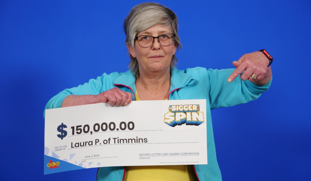 Laura Parker of Timmins won $150,000 on a scratch ticket in the Ontario Lottery and Gaming Corp.’s Bigger Spin Instant Game. (Supplied)