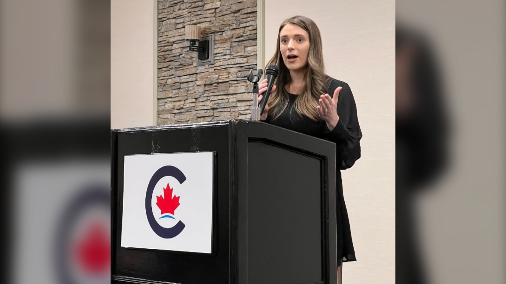 Conservative Party of Canada members in Nipissing–Timiskaming have selected Cassidy Villeneuve to lead them in the next federal election. (Cassidy Villeneuve/'X')