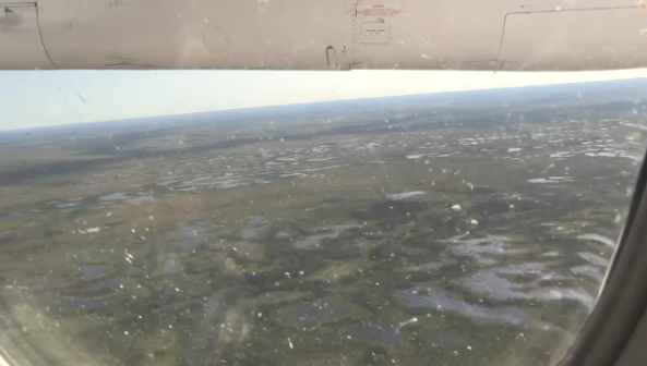 Plane view of Victor Mine land