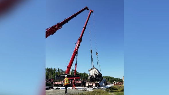 Transport removal from Angus Lake