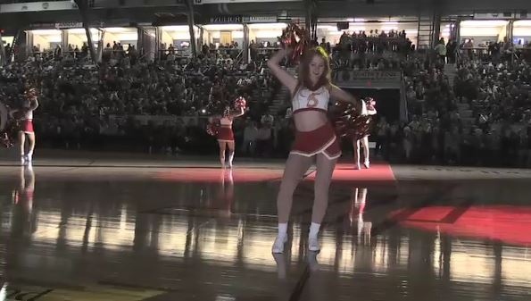 The Sudbury Five cheerleaders excite the crowd