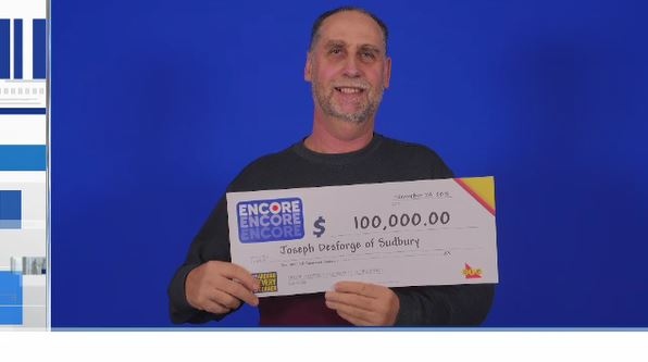 Lottery winner Joseph Desforge of Sudbury