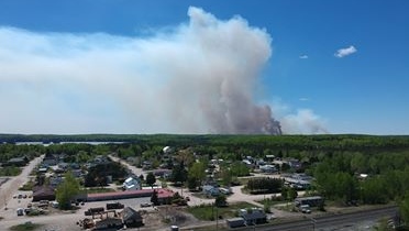 Wildfire near Gogama as of 2 pm Friday, June 7