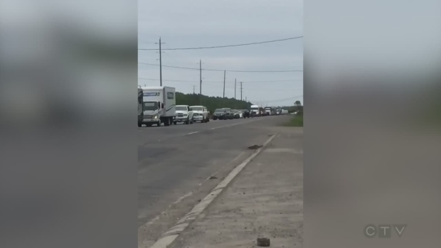 Traffic backed up on Highway 17 after crash