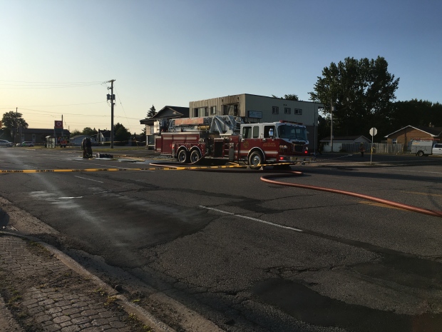 Sault Fire Services at the scene of fire on McNabb