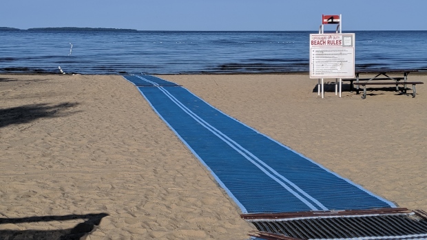 New beach mat at North Bay's Marathon Beach