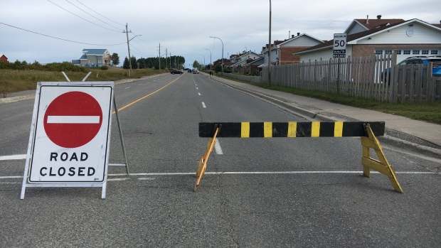 Shirley Street North in Timmins is closed