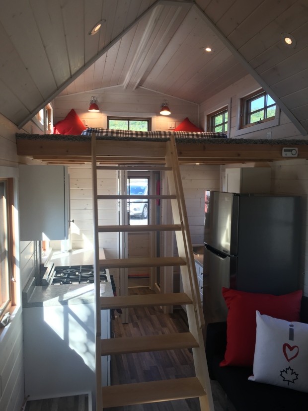 The inside of Kirk Ready's tiny home in North Bay