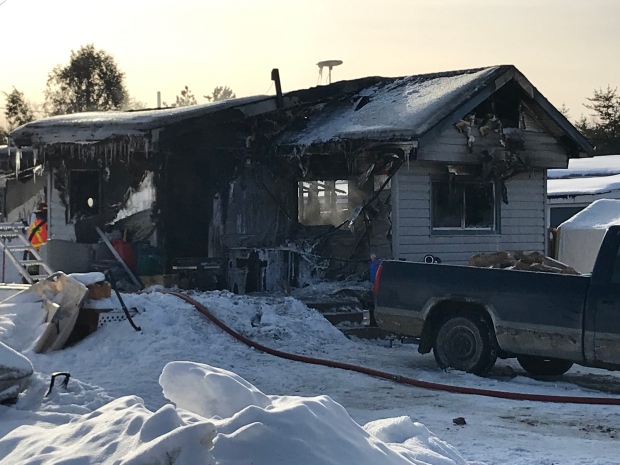 Mobile home destroyed after fire